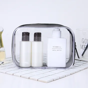 Vodotesné Priehľadné PVC Kúpeľ Kozmetická Taška Ženy tvoria Prípade Cestovné Zips make-up Beauty Wash Organizátor Toaletná Skladovanie Auta