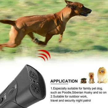 Mayitr 1pc Prenosný Ultrazvukový Anti Dog Barking Ručné Psov Tréner Multi-funkčné LED Baterka Pet Repeller